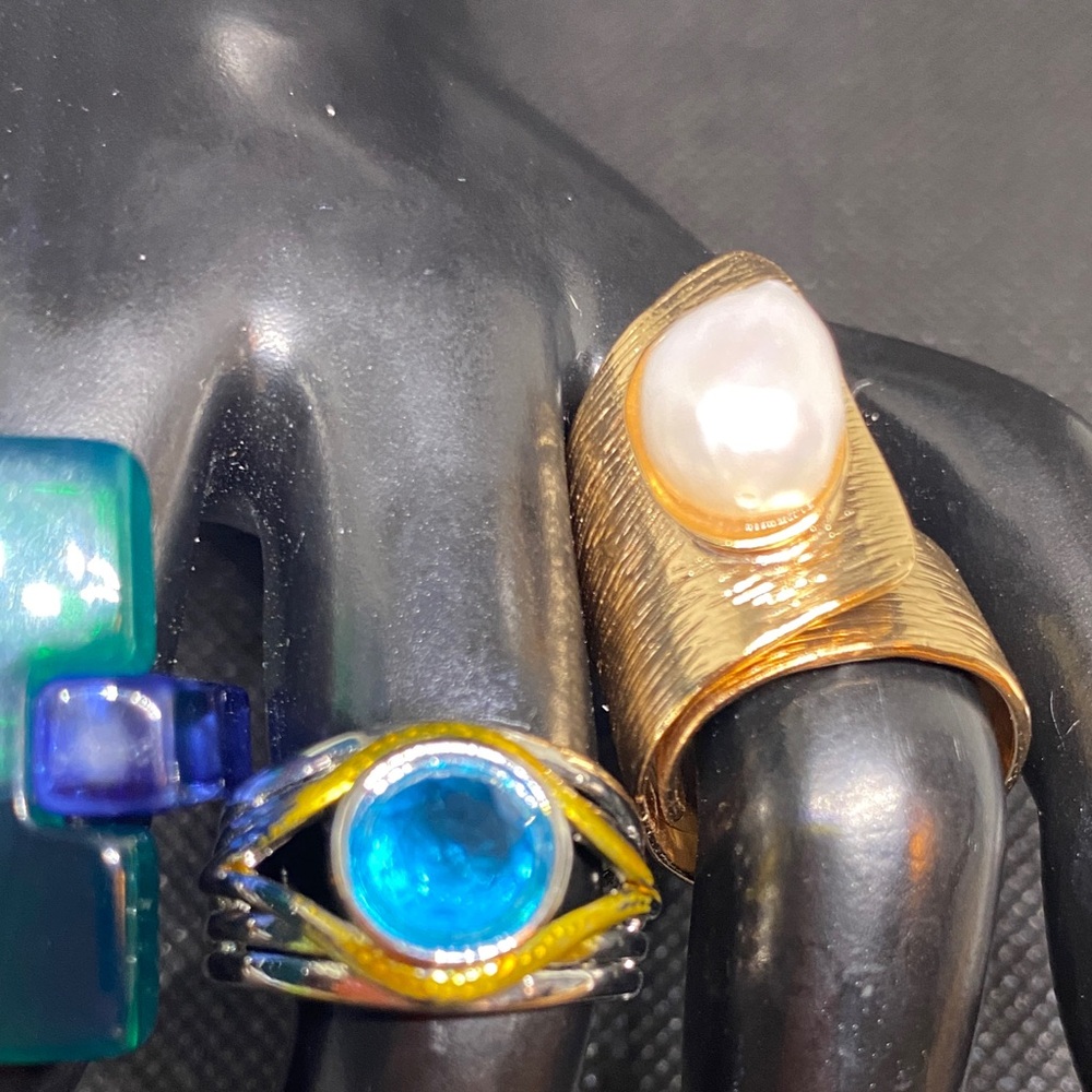 Colorful Statement Rings Set - Picture 3 of 5